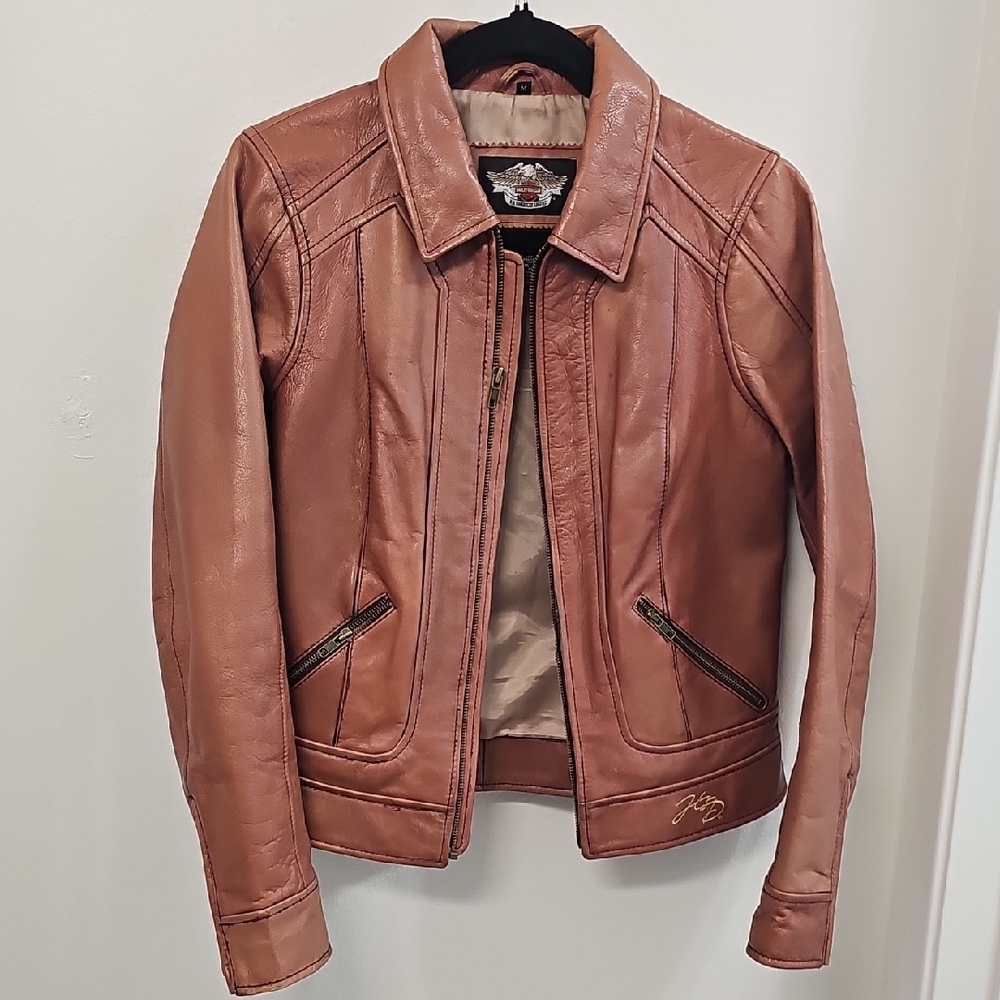 Women's Brown Harley Davidson Leather Jacket